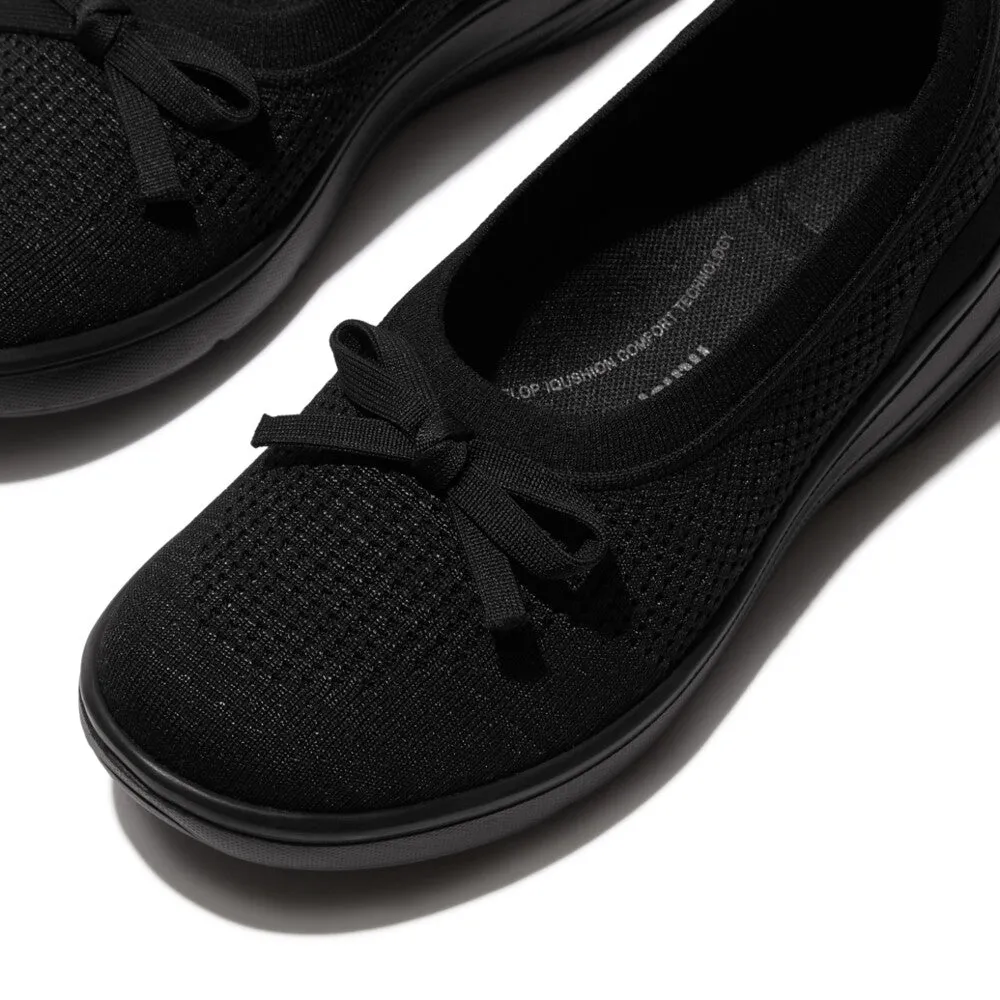 รองเท้าทรงบัลเล่ต์ ผู้หญิง รุ่น SUPER-Q BOW KNIT BALLET FLATS