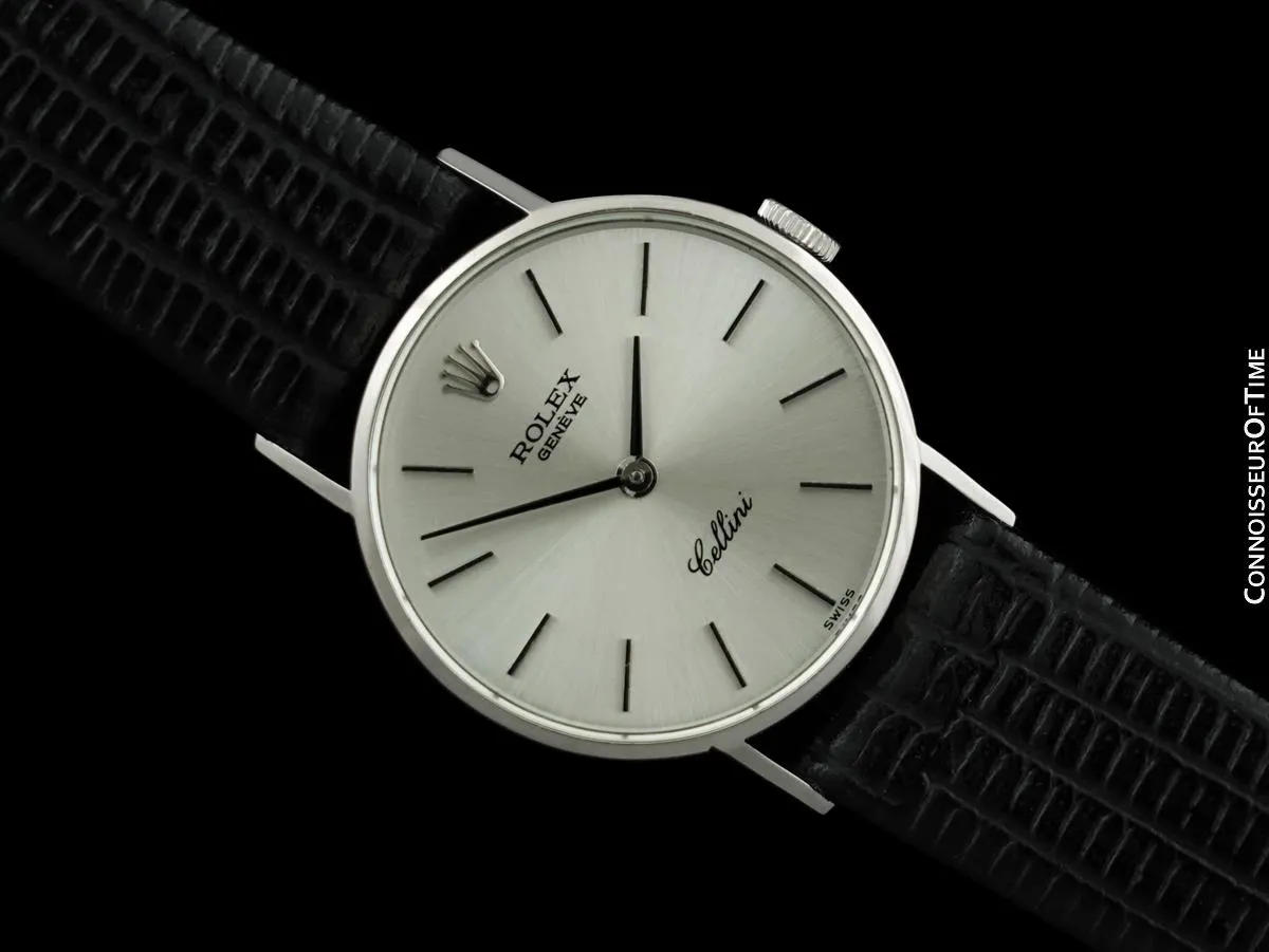 1973 Rolex Cellini Classic Vintage Ladies Watch, Ref. 3810 - 18K White Gold