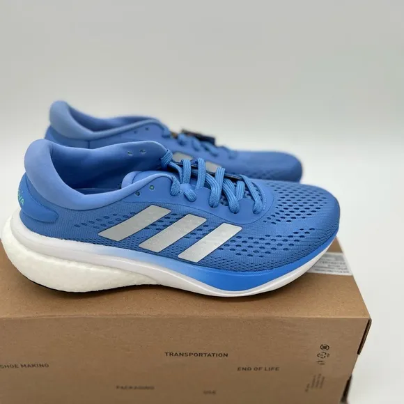 adidas Supernova 2 Running Shoe, Blue Fusion/Silver Metallic/Pulse Mint, 6.5 US