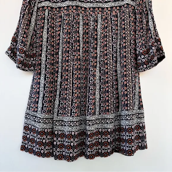 Anthropologie Maeve Embellished Breathable Long Sleeve Dress Spring Summer