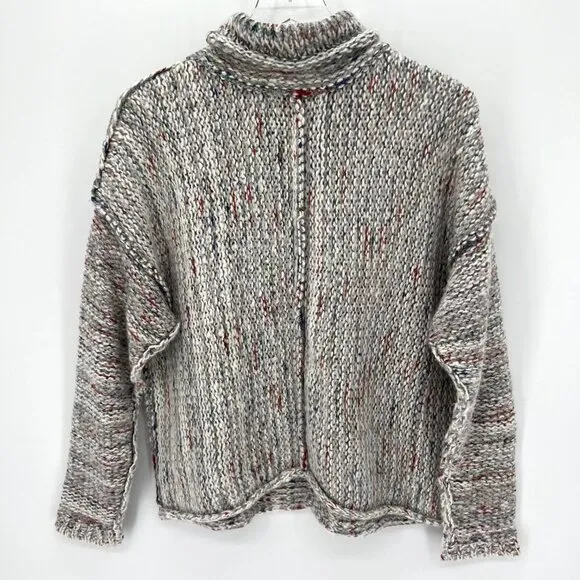 Anthropologie Pilcro Noelle Turtleneck Sweater Size Small Multicolor Chunky Knit