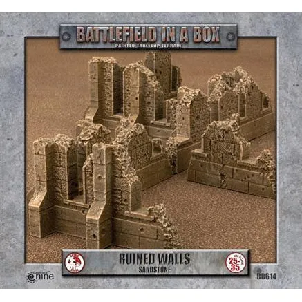Battlefield In A Box: Gothic - Ruined Walls Sandstone