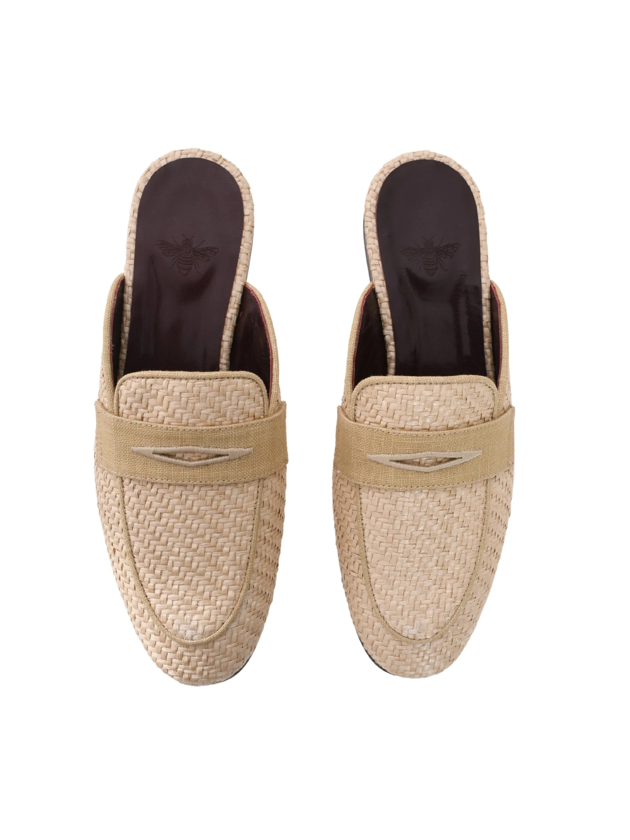 BEIGE COTTON GOMME SLIPPERS