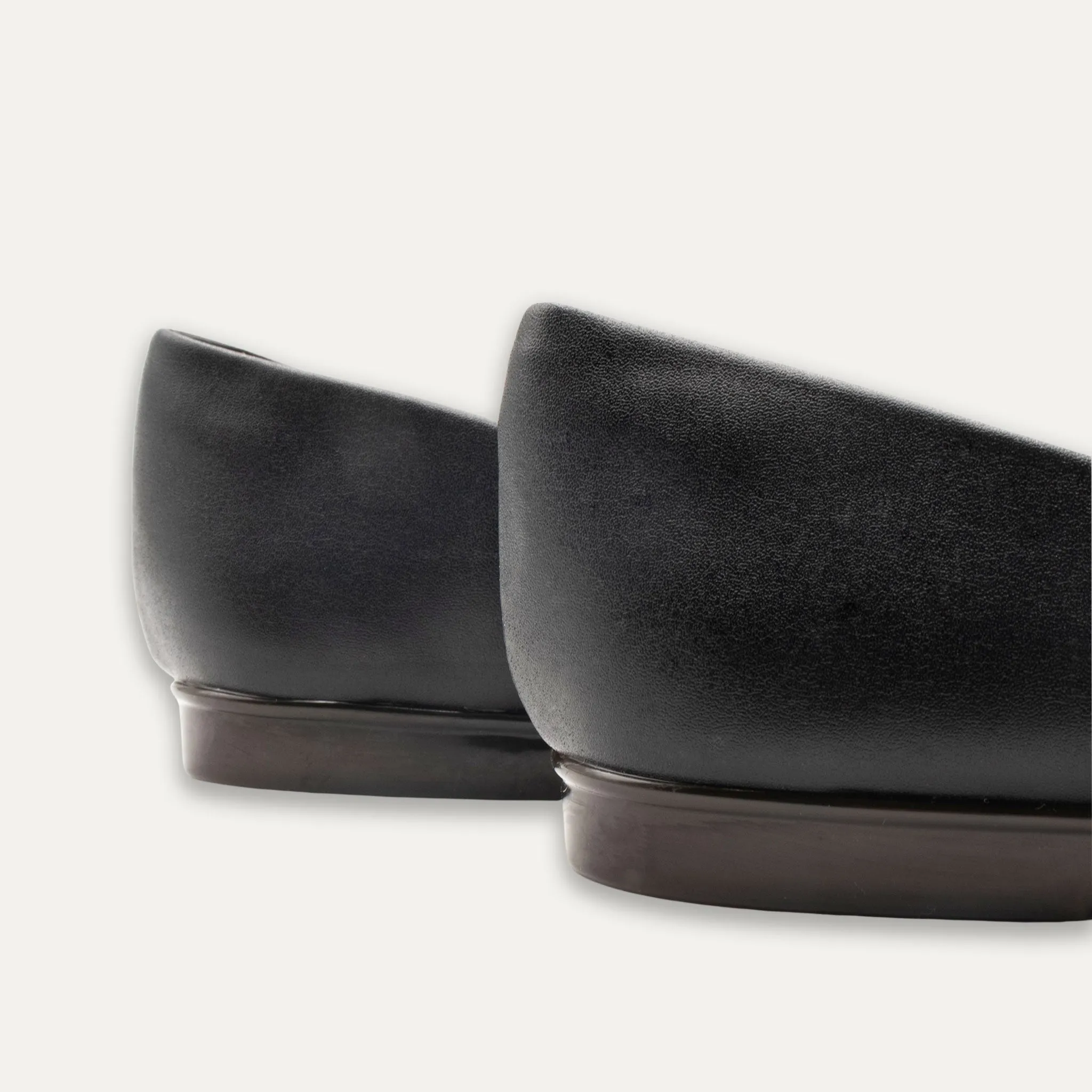 Elena Black Pointed Toe Flats