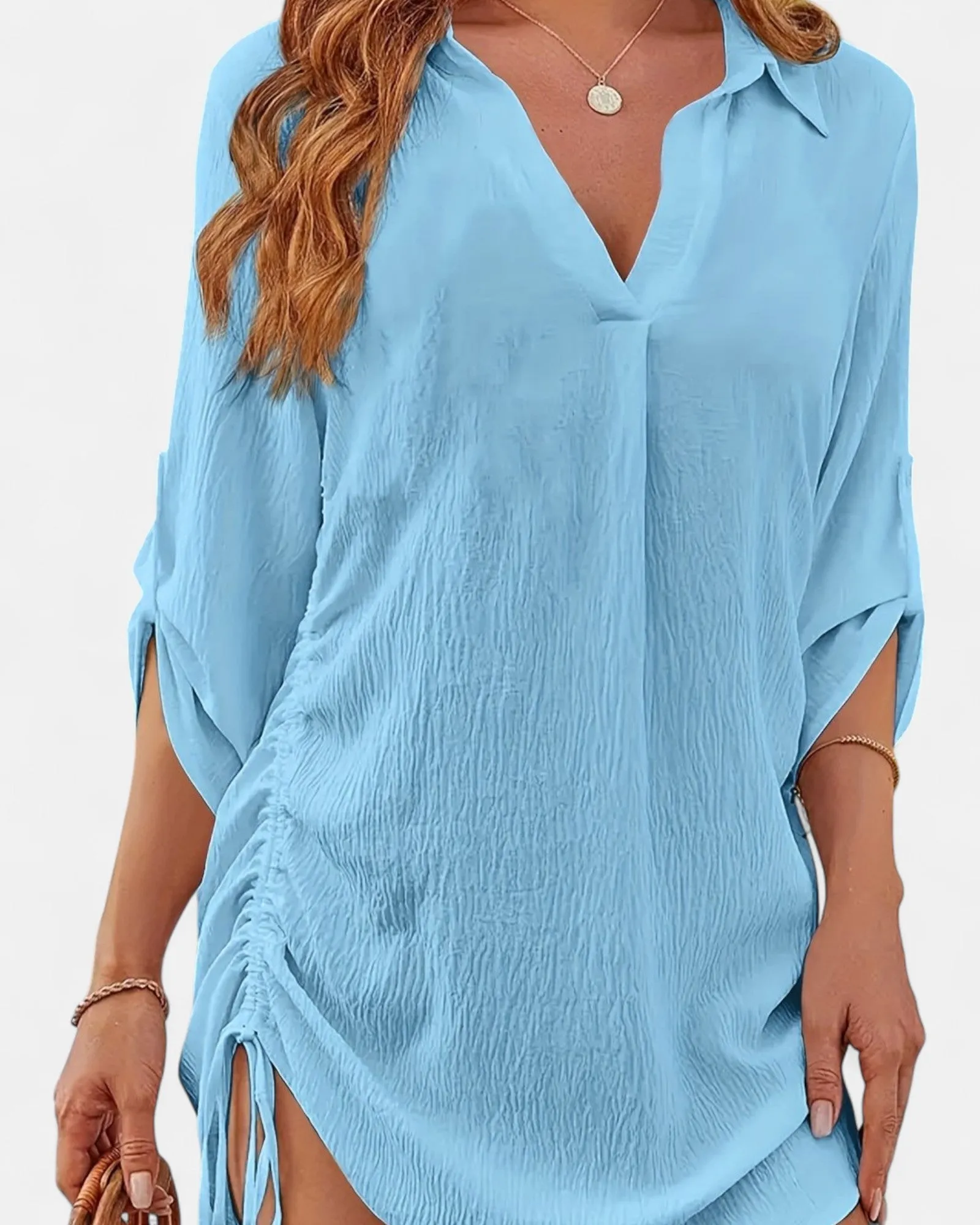 Esme – Relaxed Bohemian V-Neck Dress