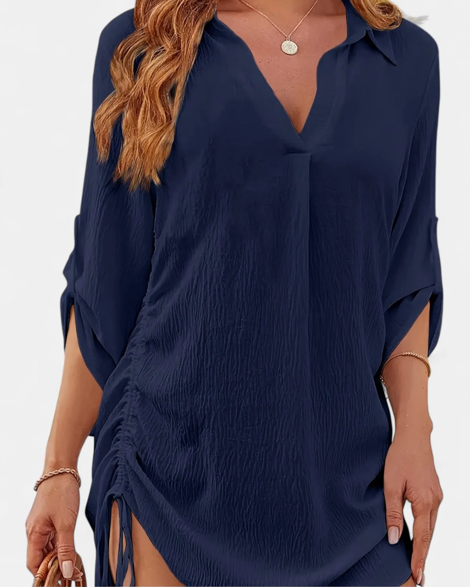 Esme – Relaxed Bohemian V-Neck Dress
