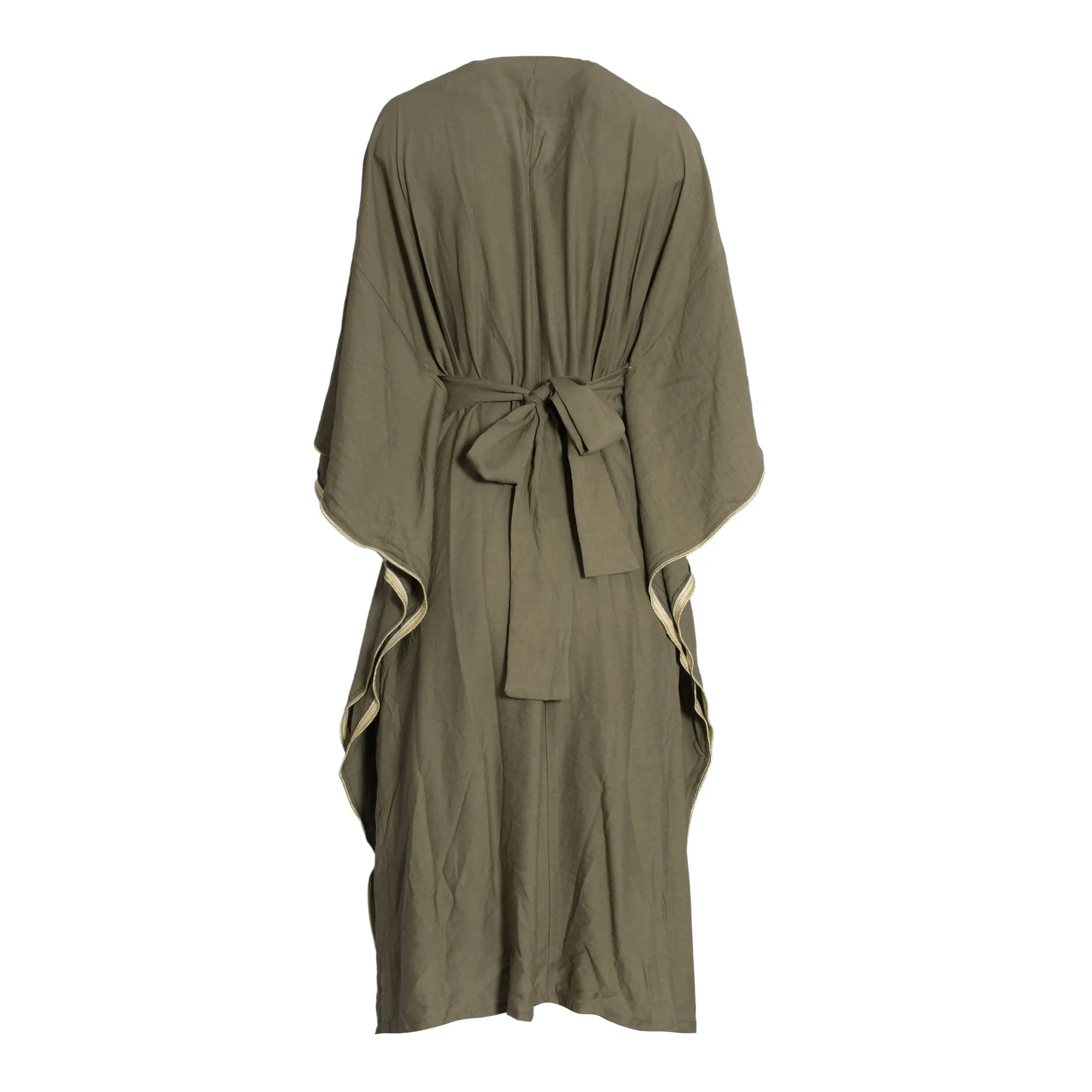 Fahm Women's Army Green Dress, Free Size