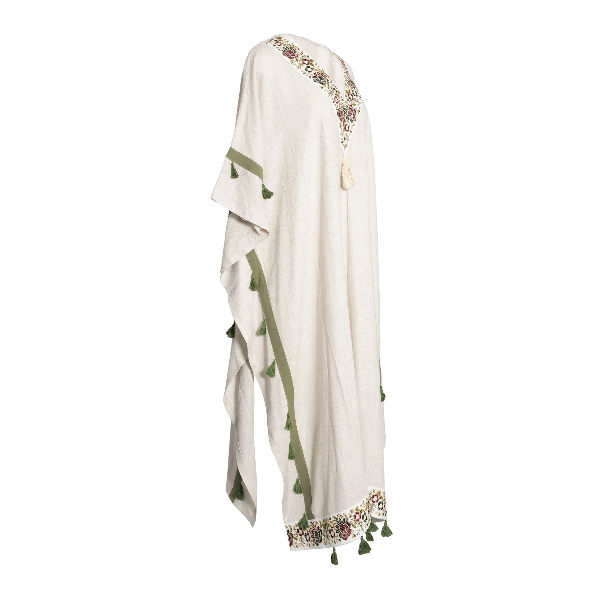 Fahm Women's Beige Dress, Free Size
