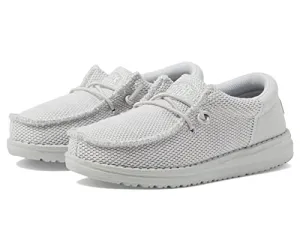 Hey Dude® Kids Wally Funk Mono Toddler Shoes – Textile Construction – Foam Insole – Round Toe Light Grey 10 Toddler Medium