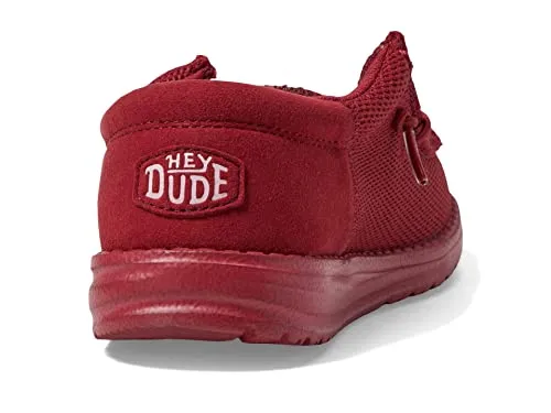 Hey Dude® Kids Wally Funk Mono Toddler Shoes – Textile Construction – Foam Insole – Round Toe Red 9 Toddler Medium