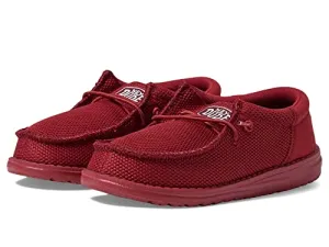 Hey Dude® Kids Wally Funk Mono Toddler Shoes – Textile Construction – Foam Insole – Round Toe Red 9 Toddler Medium