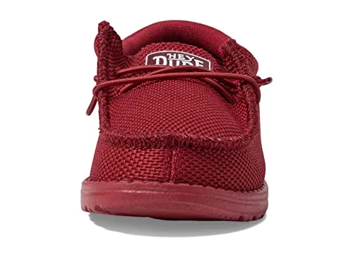 Hey Dude® Kids Wally Funk Mono Toddler Shoes – Textile Construction – Foam Insole – Round Toe Red 9 Toddler Medium