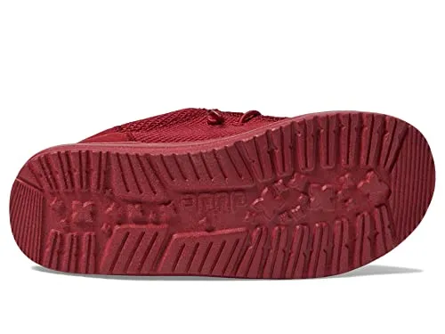 Hey Dude® Kids Wally Funk Mono Toddler Shoes – Textile Construction – Foam Insole – Round Toe Red 9 Toddler Medium