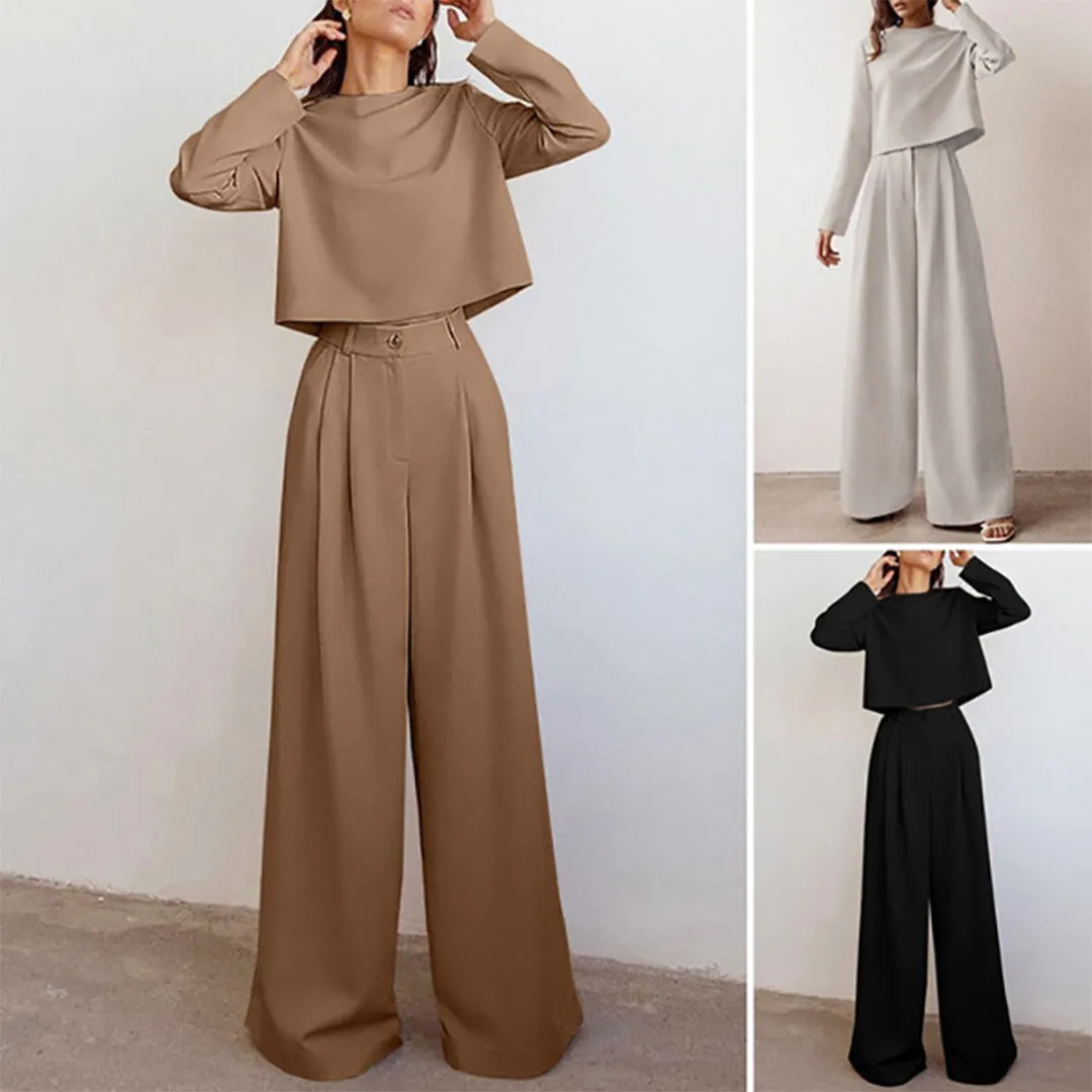 Karina - Elegant Two-Piece Palazzo Set for Women