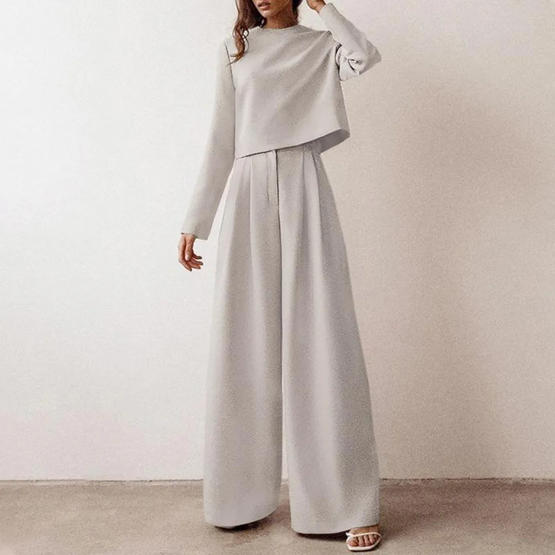 Karina - Elegant Two-Piece Palazzo Set for Women