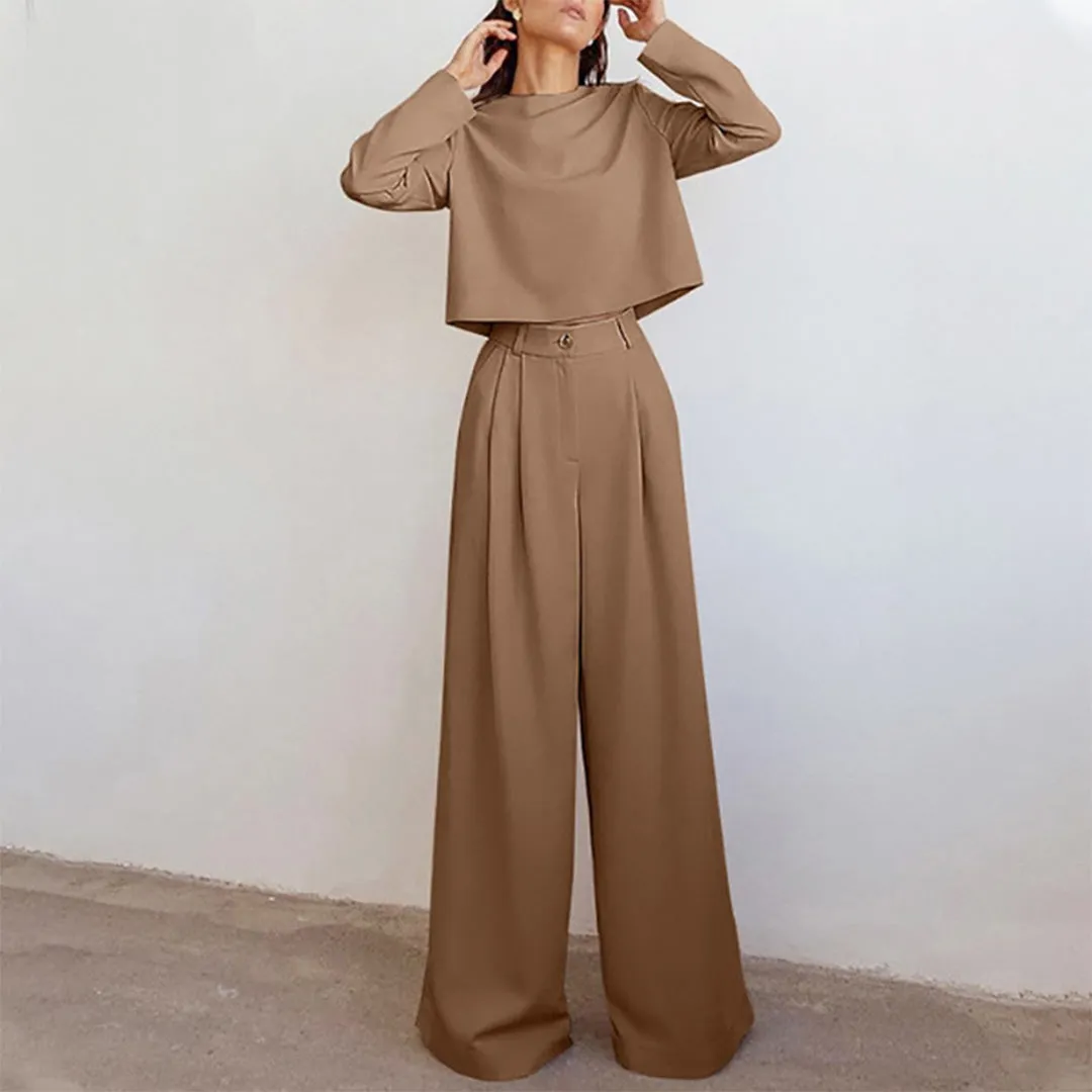Karina - Elegant Two-Piece Palazzo Set for Women