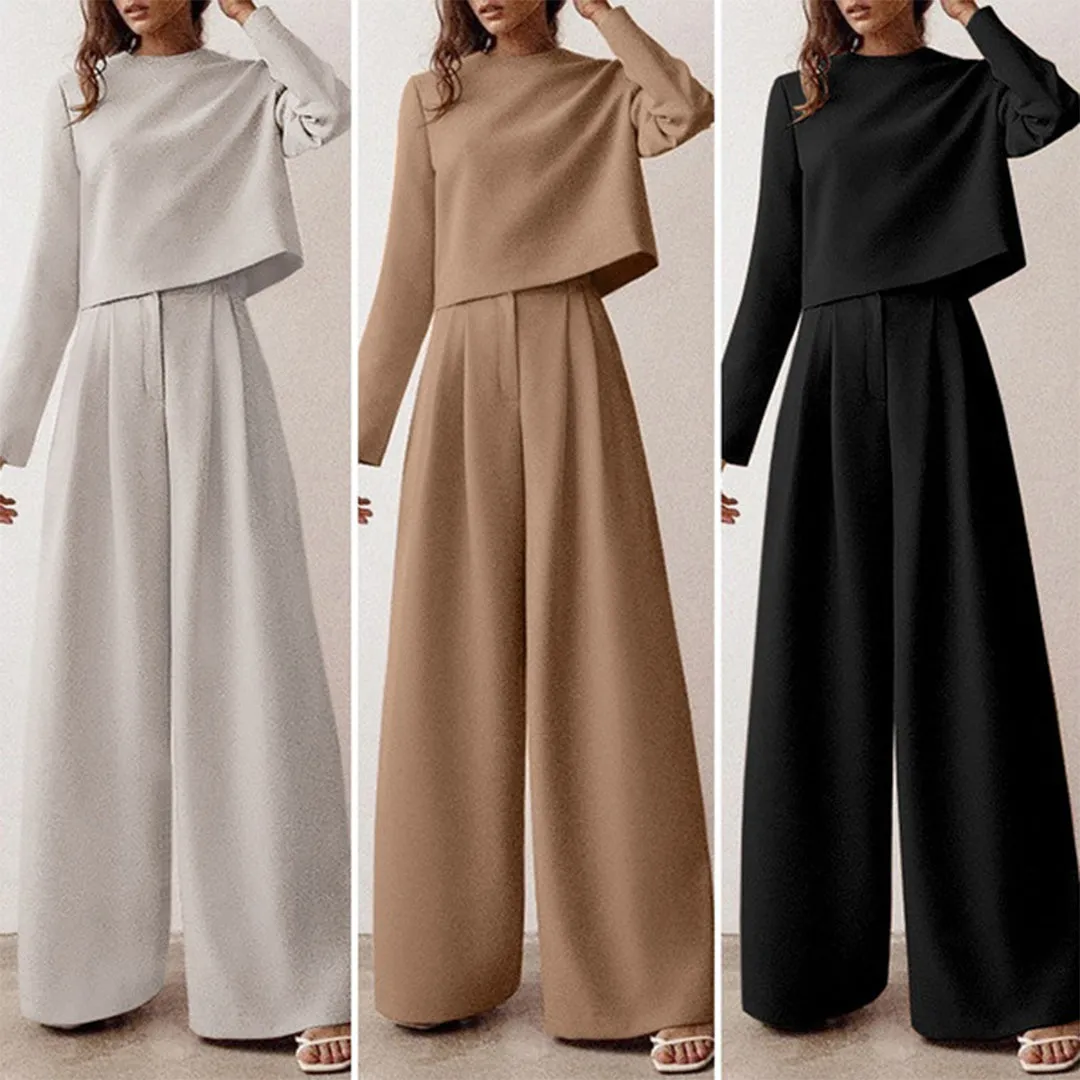 Karina - Elegant Two-Piece Palazzo Set for Women