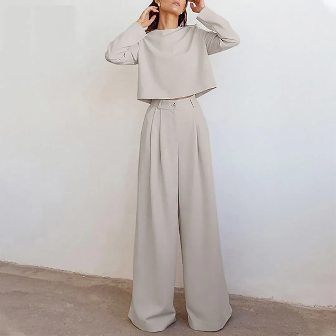 Karina - Elegant Two-Piece Palazzo Set for Women