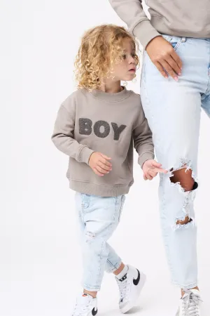 Le La Lo Boy Chenille Sweatshirt - Mini