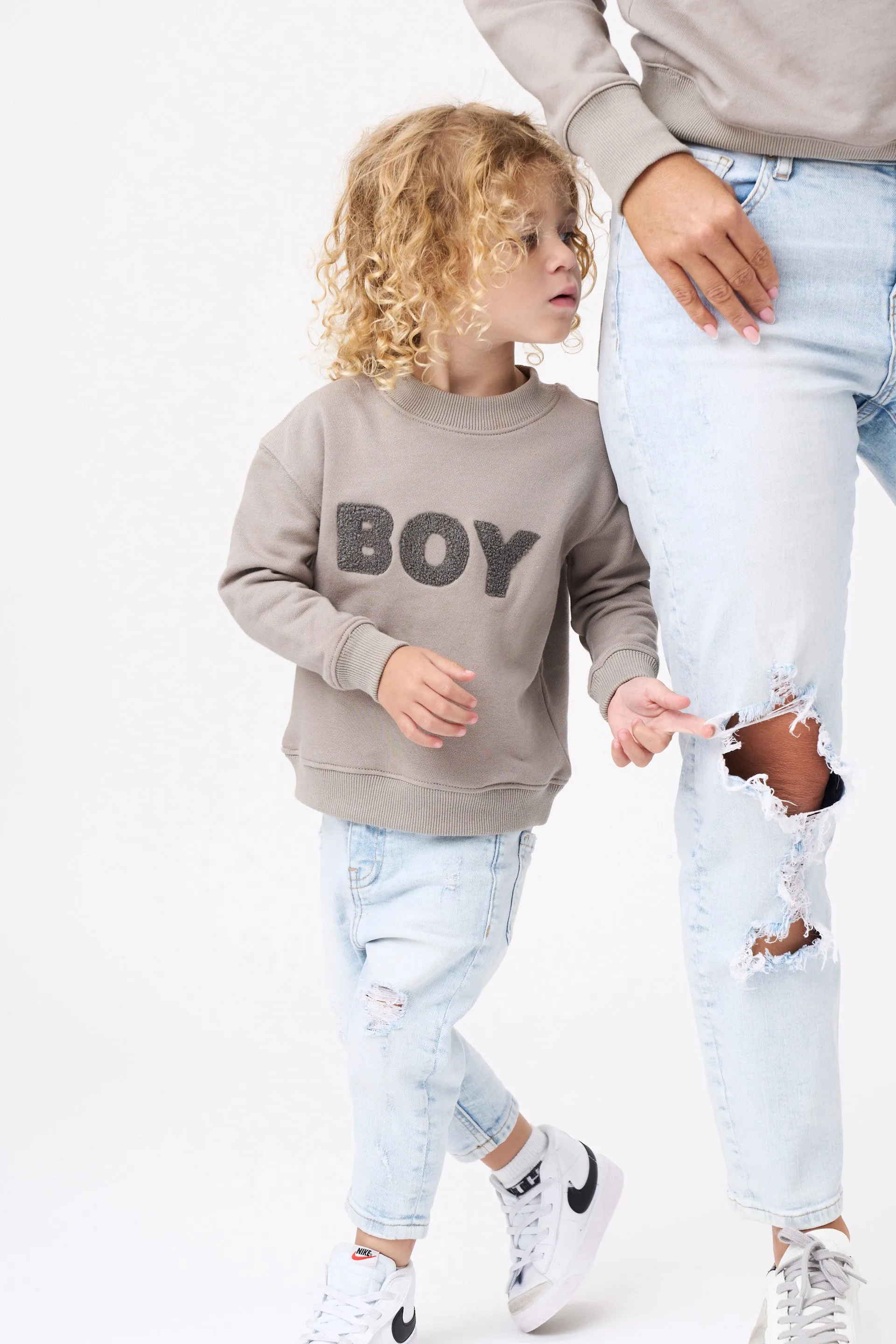 Le La Lo Boy Chenille Sweatshirt - Mini