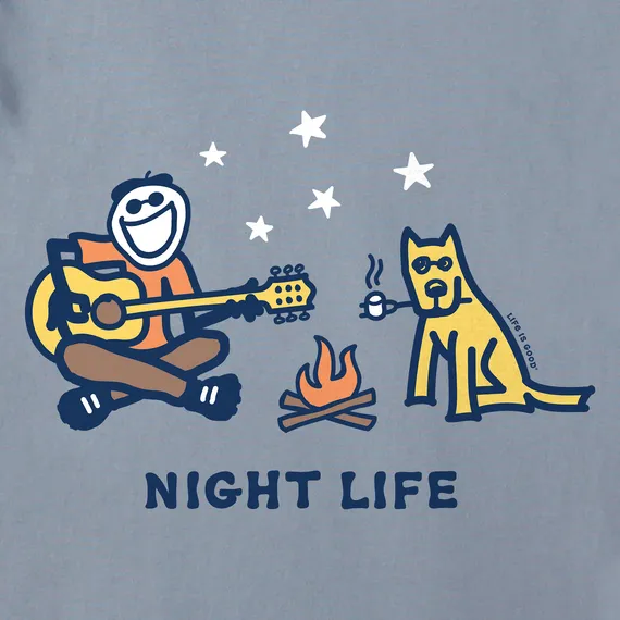 Life is Good Men's Jake & Rocket Night Life Crusher Tee