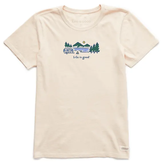 Life Is Good Women's Tee, Putty White (Size M)