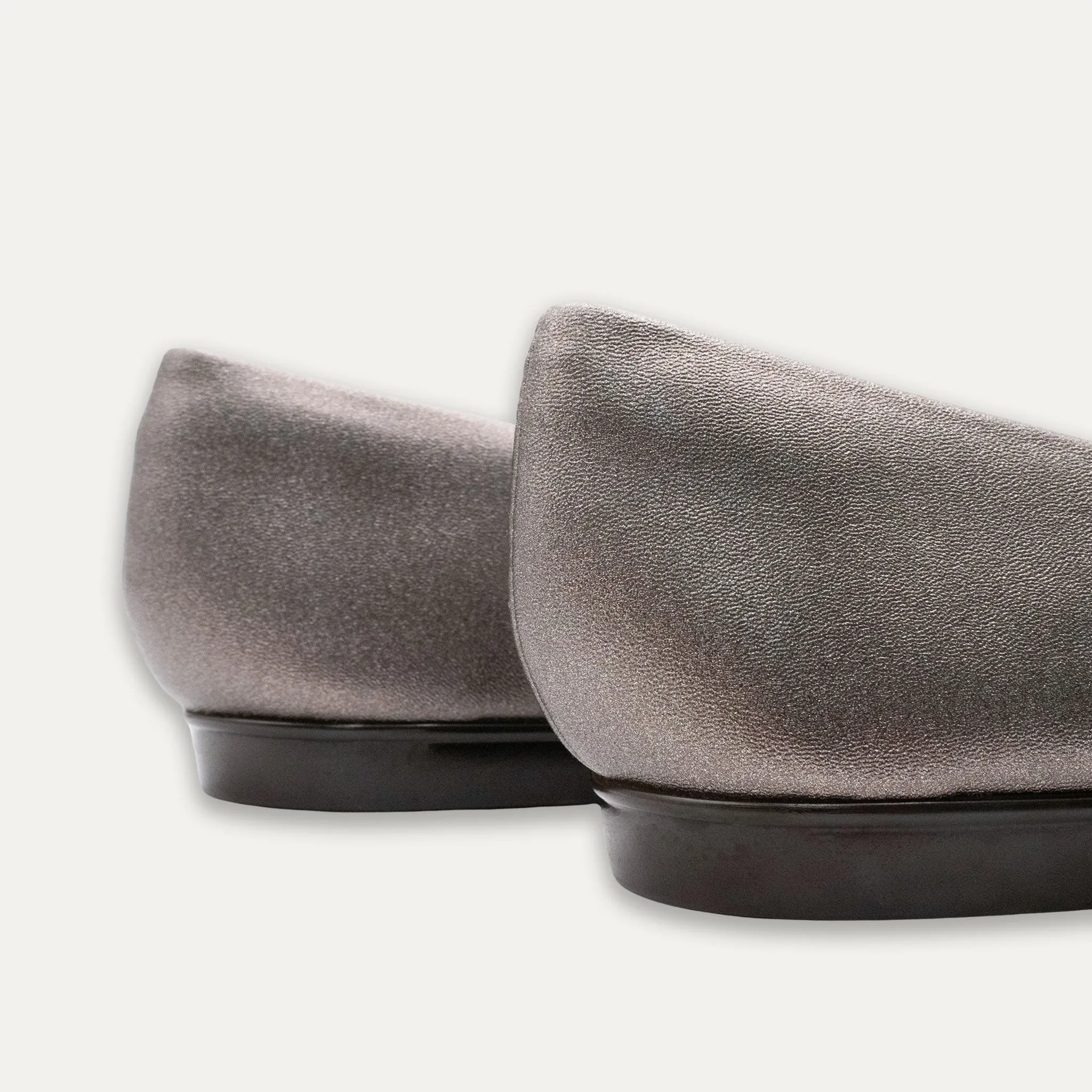 Lucia Metallic Onix Bow Ballet Flats