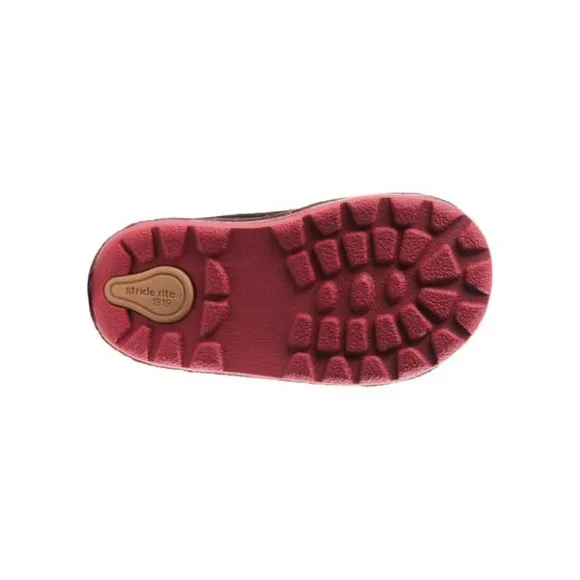 NEW Stride Rite Kid Medallion Maxwell Dark Brown Above Ankle Moccasin Zip Boot