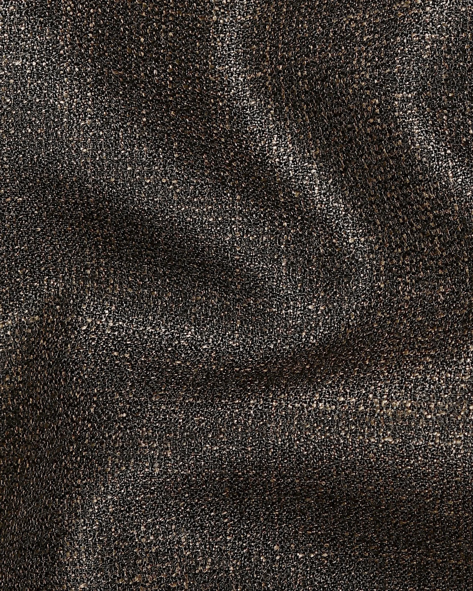 Peanut Brown Slub textured Checked Terry Rayon Formal Pant