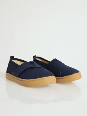 Pre-Boys Velcro Slip-On Sneaker - Navy