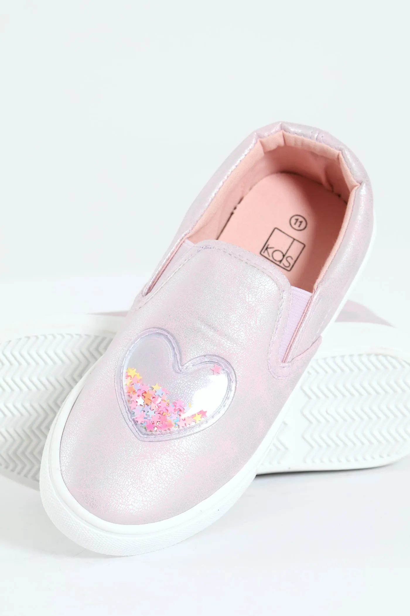 Pre-Girls Sprinkle Heart Slip On Sneaker - Lilac