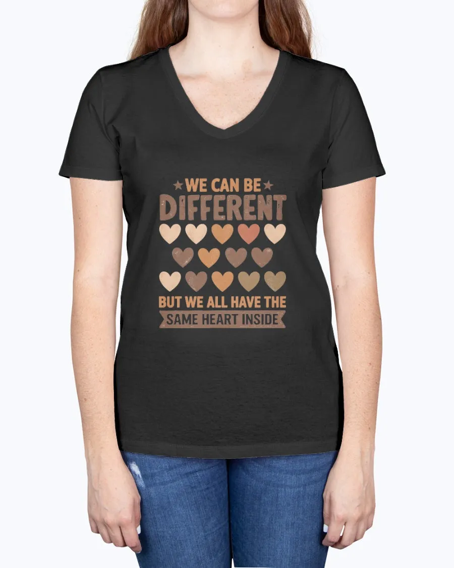 Same Heart Inside - Ladies V-neck T-Shirt
