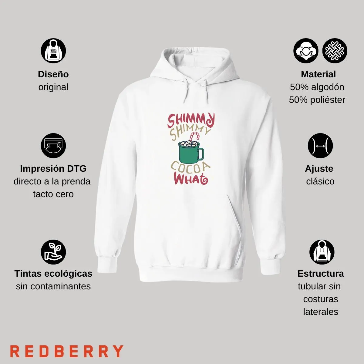 Sudadera Deportiva Mujer Navideña Hoodie 006