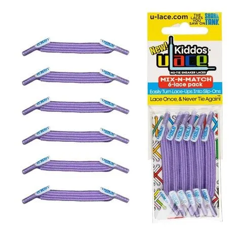 uLace Kiddos No-Tie Sneaker Laces - Lavender