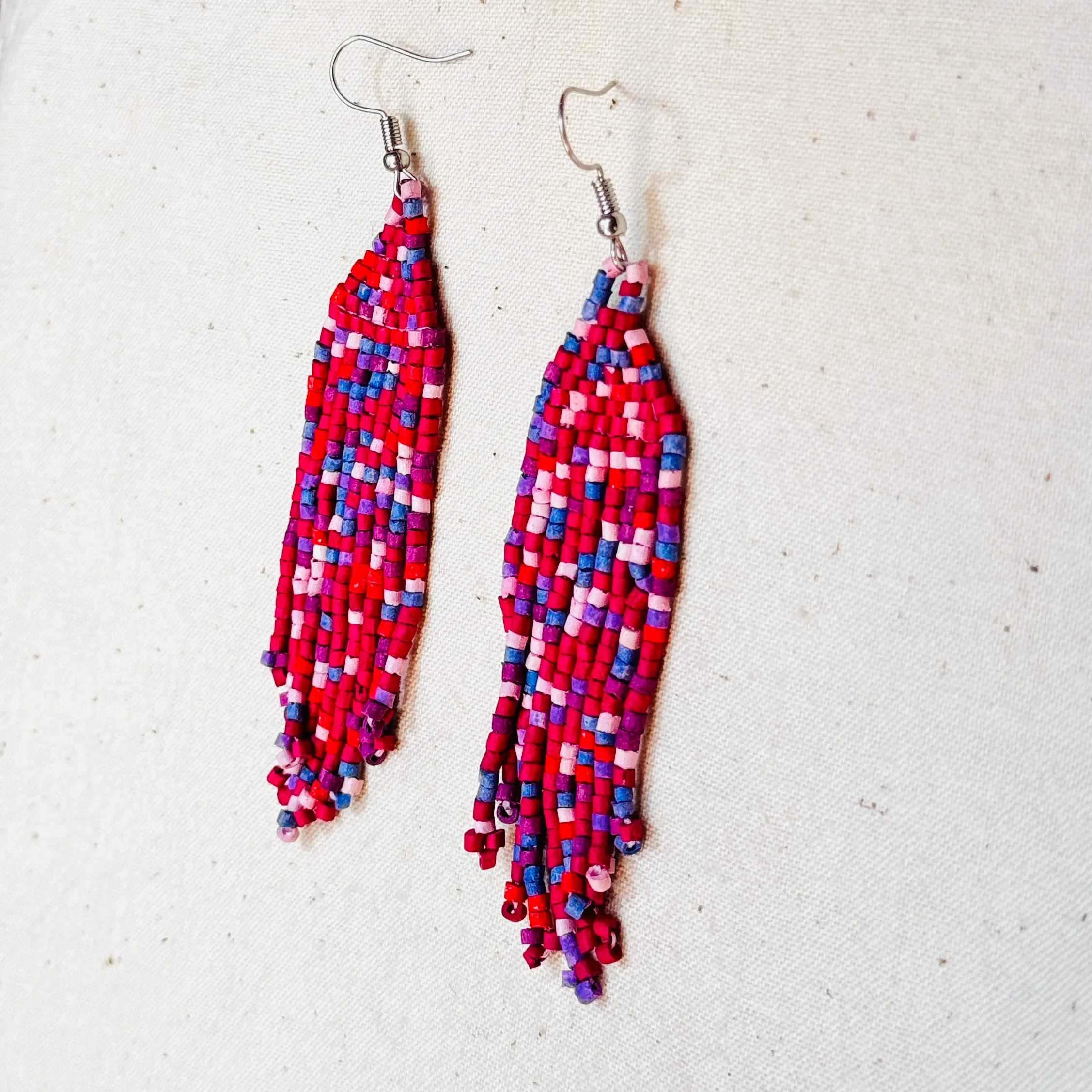 Ultra Lightweight Beaded Earrings in Multicolors