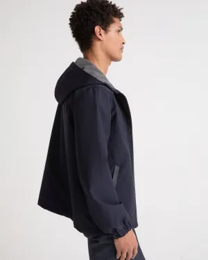 Waterproof wool-blend hoodie